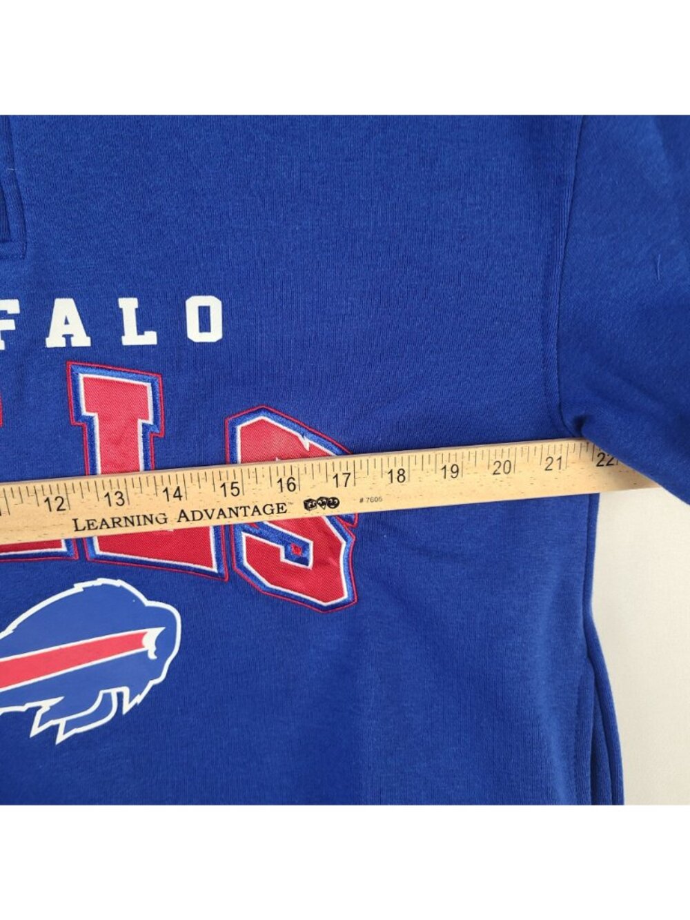 NEW Buffalo Bills Blue NFL Team Apparel Half-Zip Sweatshirt Sz M - Picture 6 of 8
